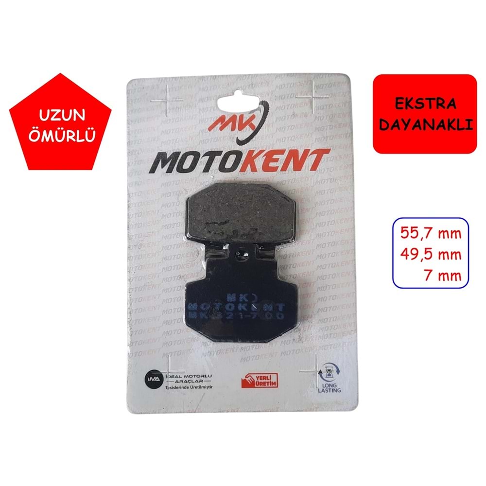 321 ARKA FREN DİSK BALATASI MTK VESPA 946 RED GTS 125-150-250-300 PİAGGİO FLY 150