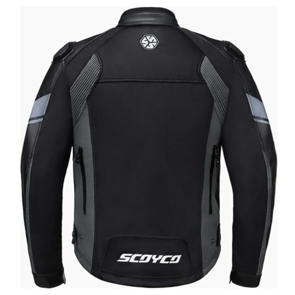 SCOYCO JK152 YAZLIK MEVSİMLİK SİYAH GRİ MONT (L)