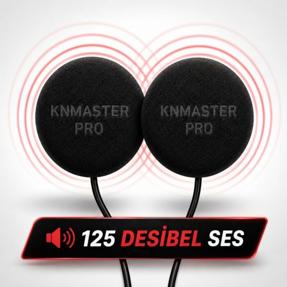 Knmaster KN6100 PRO Motosiklet Kask İnterkom Bluetooth Intercom Kulaklık Seti