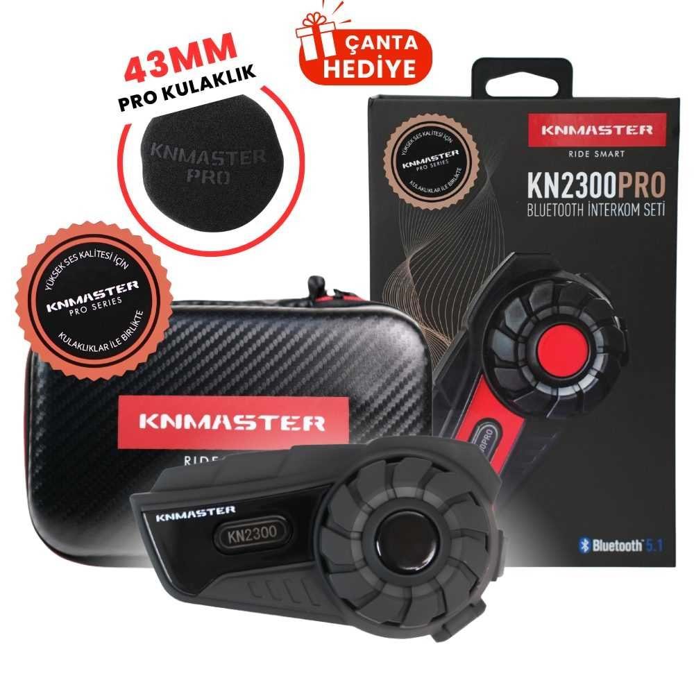 Knmaster KN2300PRO Motosiklet Kask İnterkom Bluetooth Intercom Kulaklık Seti