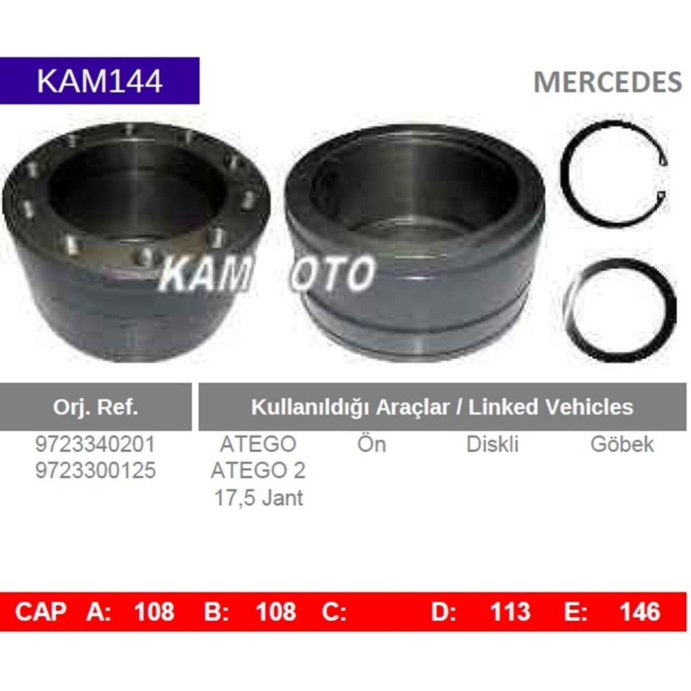 PORYA MERCEDES ATEGO ÖN DİSKLİ