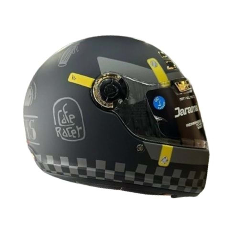 Mt Kask Retro Jarama Zone C1 Mat Siyah - L Beden