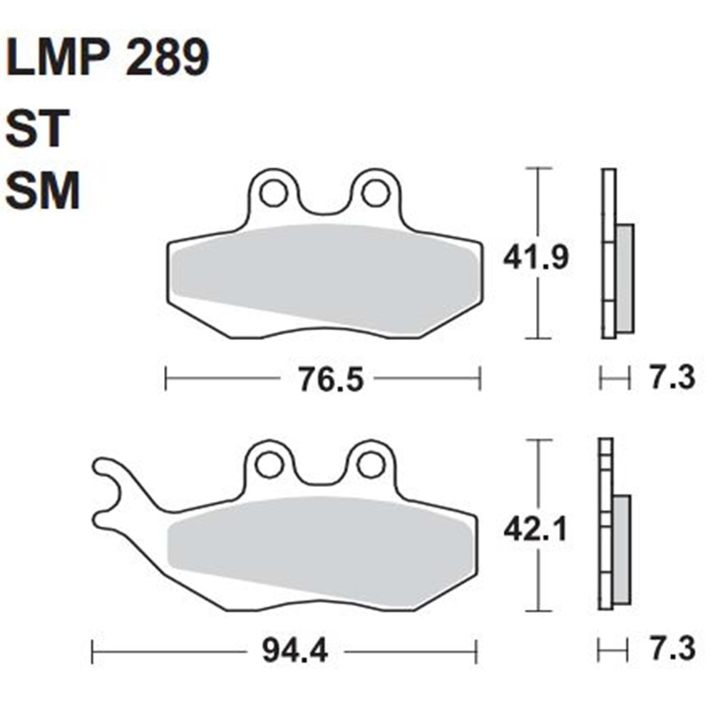 194 AP RACİNG LMP289 ST ORGANİK DİSK BALATA ÖN VE ARKA