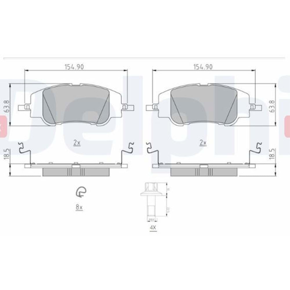 Disk Balata Peugeot 208, 2008, Citroen C4, Opel Mokka, Corsa, Ds - Ön