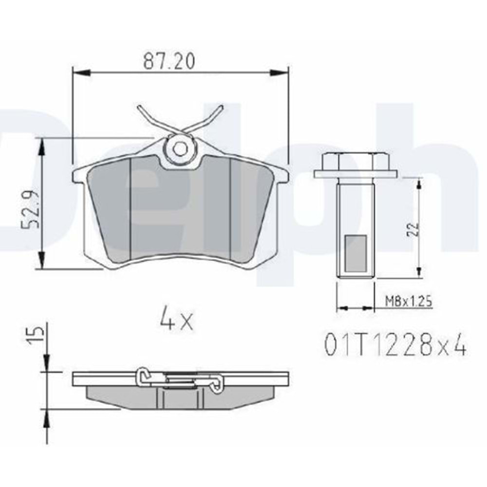 Disk Balata Vw, Audi, Seat, Skoda Renault, Peugeot (İNCE TİP) Arka -