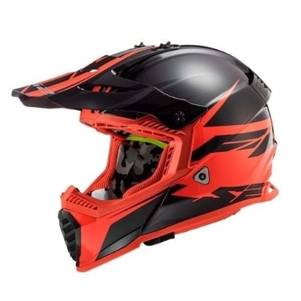 Ls2 Kask Fast Evo Roar Mat Siyah Kırmızı - M Beden