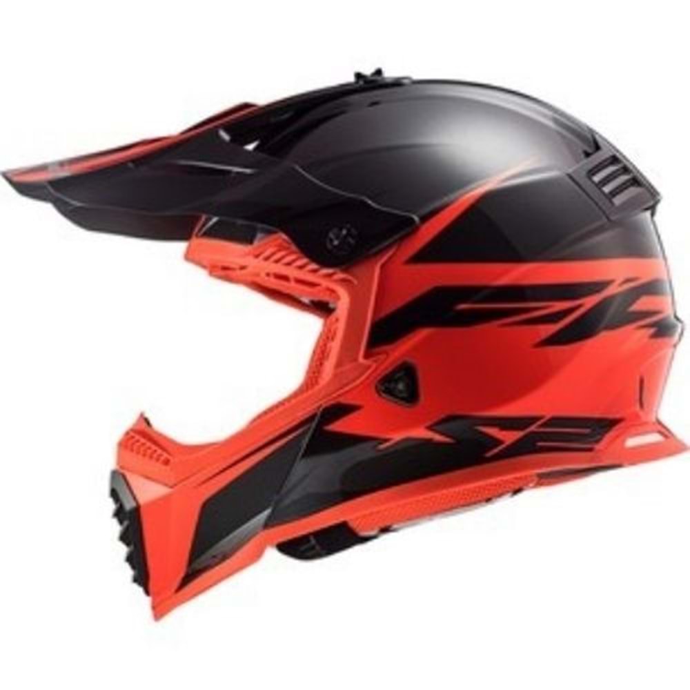 Ls2 Kask Fast Evo Roar Mat Siyah Kırmızı - M Beden