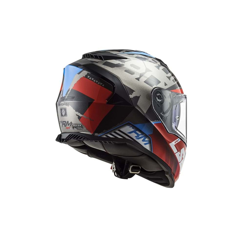 Ls2 Kask Storm Sprinter Mat Siyah Kırmızı Titanium - 2Xl Beden
