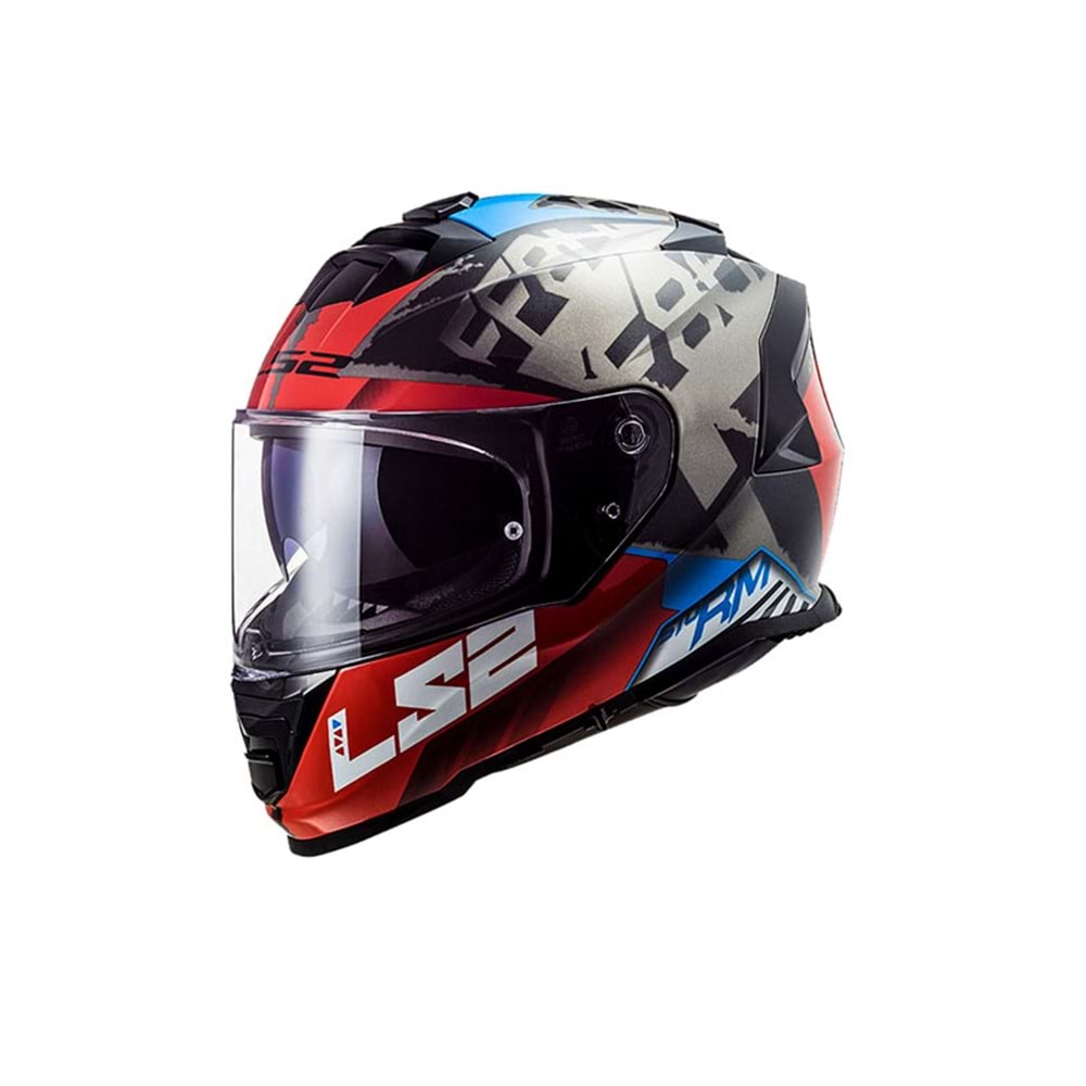 Ls2 Kask Storm Sprinter Mat Siyah Kırmızı Titanium - Xl Beden