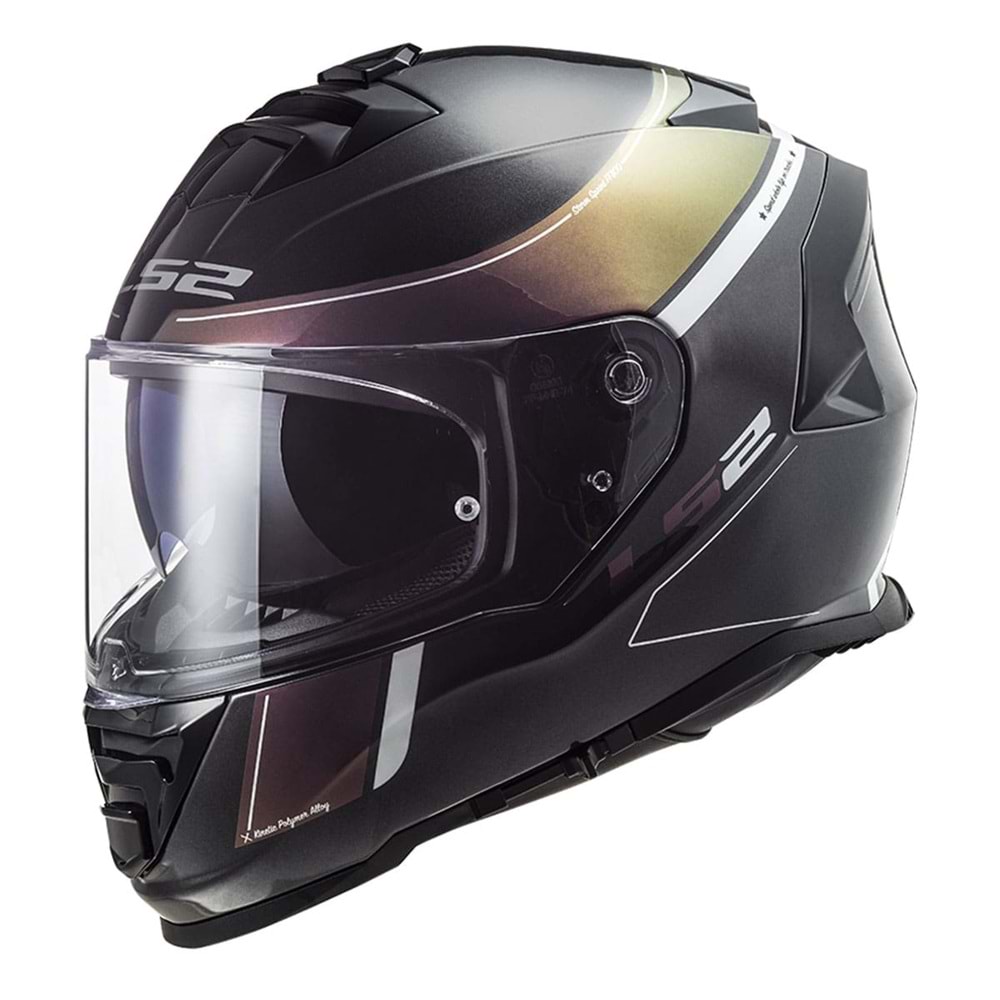 Ls2 Kask Storm 2 Velvet Mat Siyah-Gökkuşağı - S Beden