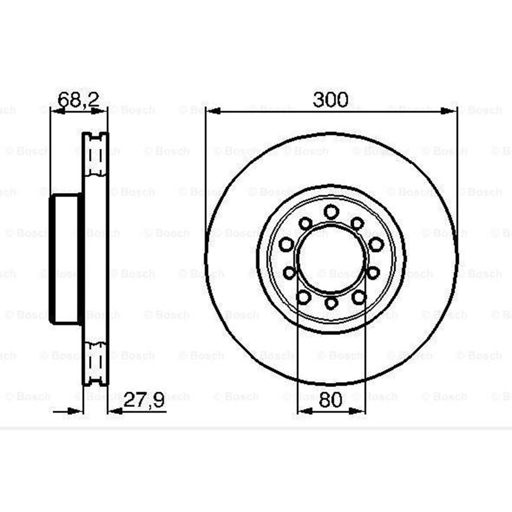 Fren Diski Mercedes S Serisi W126 79-91 Ön - 300 MM