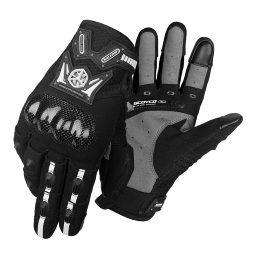 MOTOSİKLET ELDİVENİ KADIN YAZLIK CARBON - MC20W - SCOYCO - SİYAH - L
