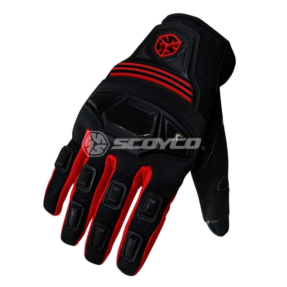 MOTOSİKLET ELDİVENİ YAZLIK - MC24 - SCOYCO - KIRMIZI - S BEDEN