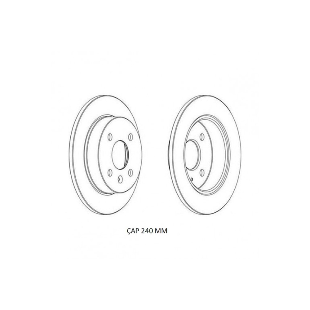 Fren Diski Opel Astra G, Astra F, Astra H Arka - 240 MM