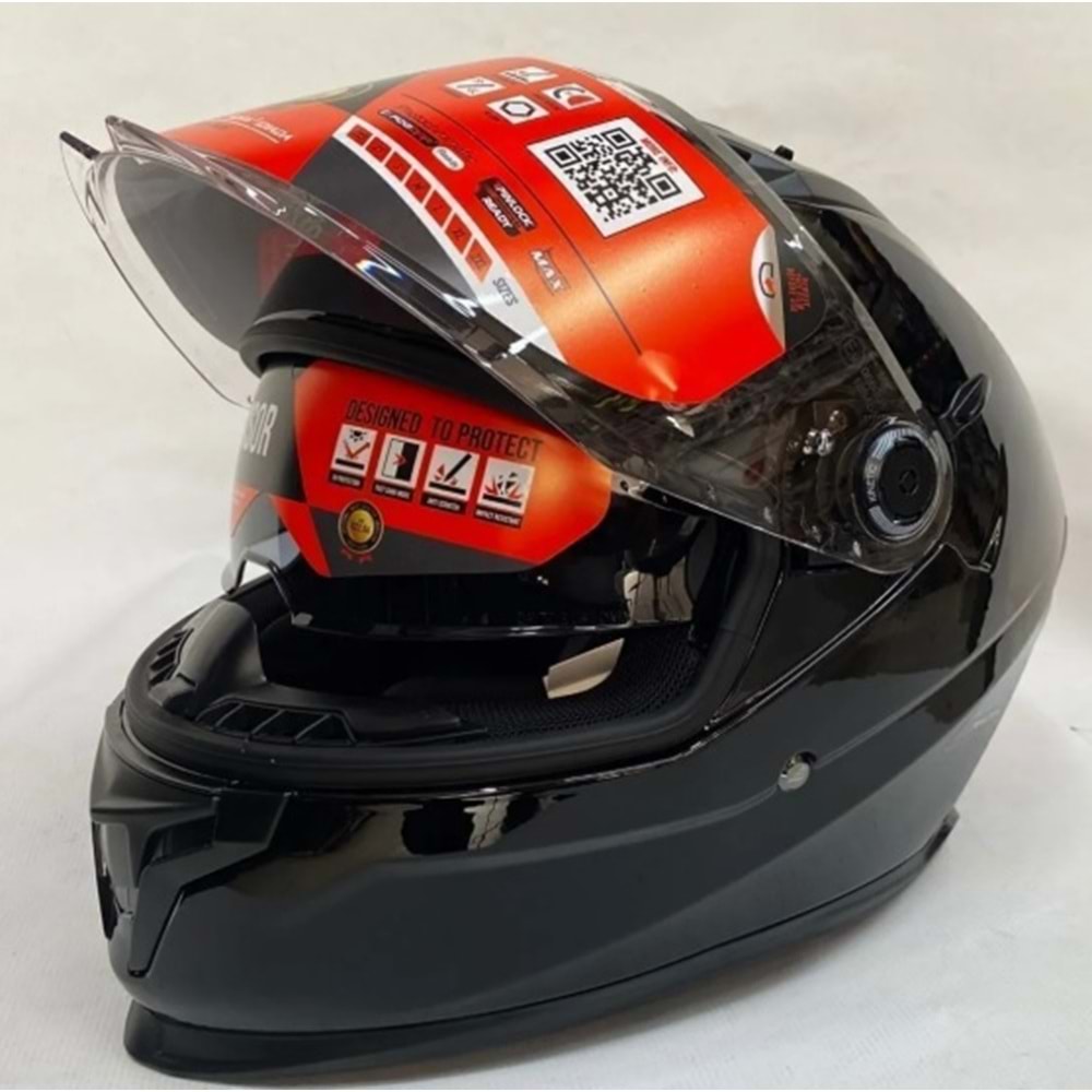 MT Kask Braker A1 Parlak Siyah Motosiklet Kask - S Beden