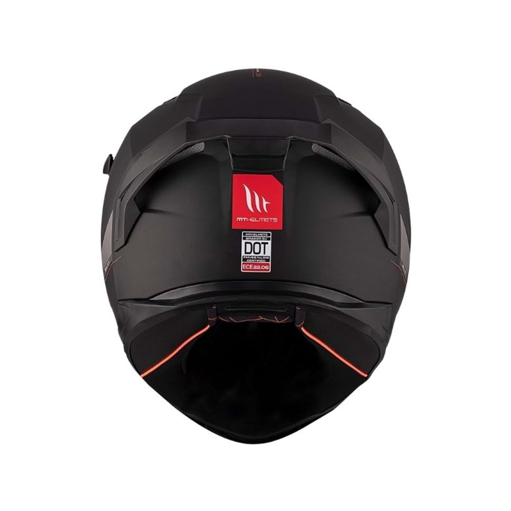 MT Kask Braker A1 Mat Siyah Motosiklet Kask - L Beden