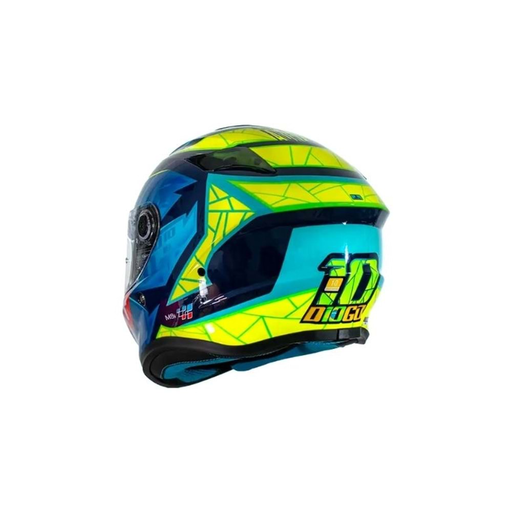 Kask Mt Targo S Dıogo Moreıra C7 Parlak Mavi - XL Beden