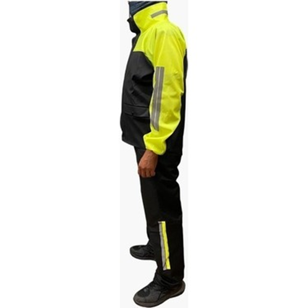Nukrotech Astarlı PVC Yağmurluk - NEON SARI SİYAH - S