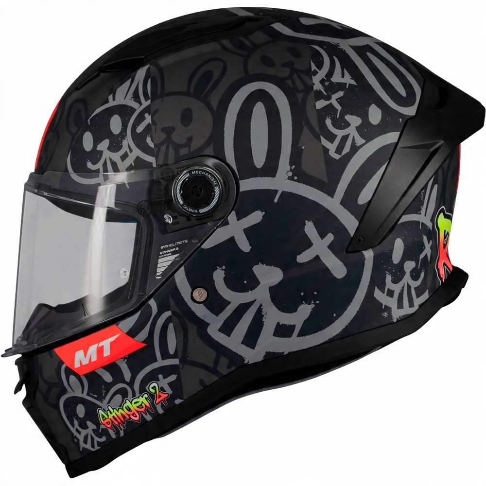 MT Kask Stinger 2 RAM F1 Motosiklet Kaskı - SİYAH - M Beden