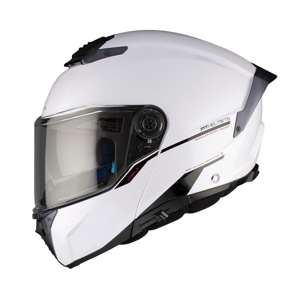 Kask Mt Atom 2 Sv Solıd A0 Çene Açılır - BEYAZ - L