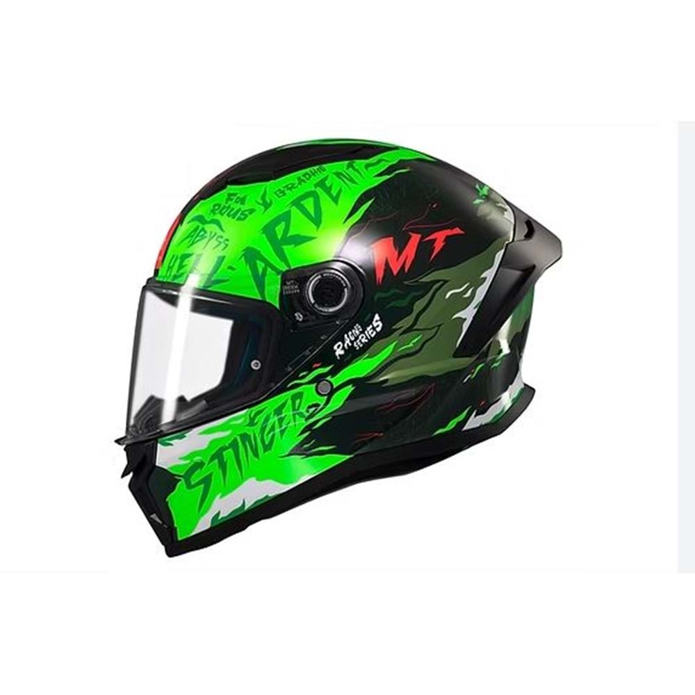MT Kask Stinger 2 Ardent C6 Parlak Motosiklet Kaskı - YEŞİL - L Beden