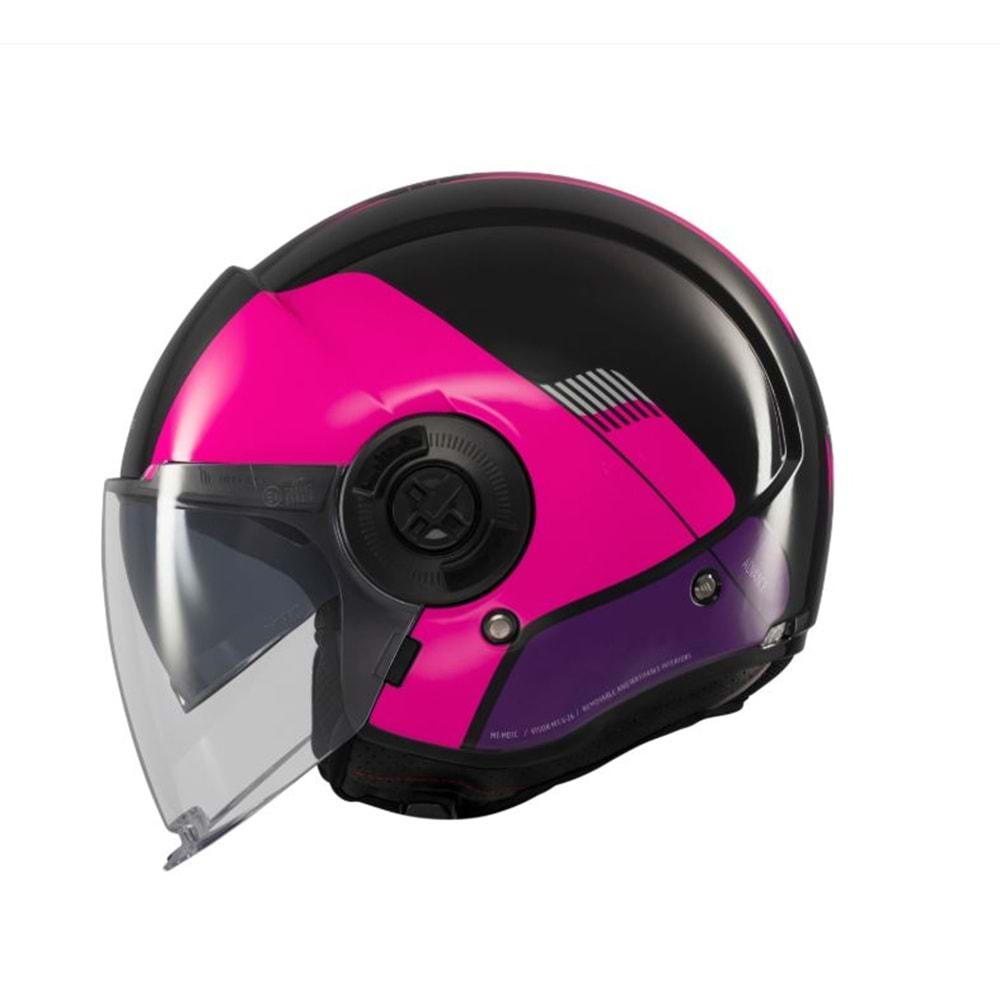 Mt Kask Vıale Sv S Advance B58 Parlak Motosiklet Kaskı - PEMBE - L Beden