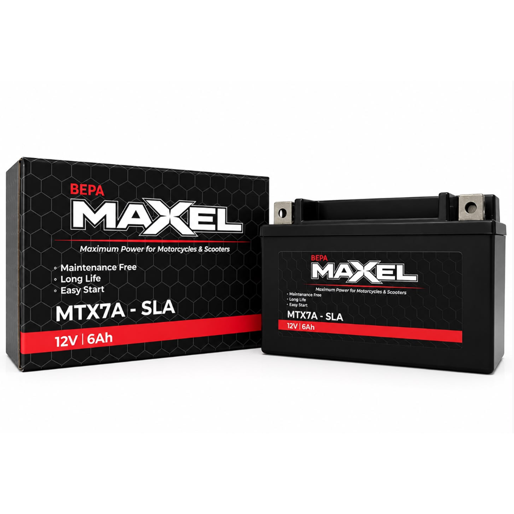 MAXEL MTX7A-SLA 12V-6 AMPER 100 CCA BAKIMSIZ AKÜ