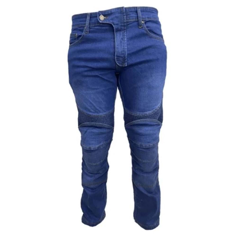 MOTOSİKLET PANTOLONU DÖRT MEVSİM KEVLAR KOT - MAVİ - 36 - 2XL BEDEN