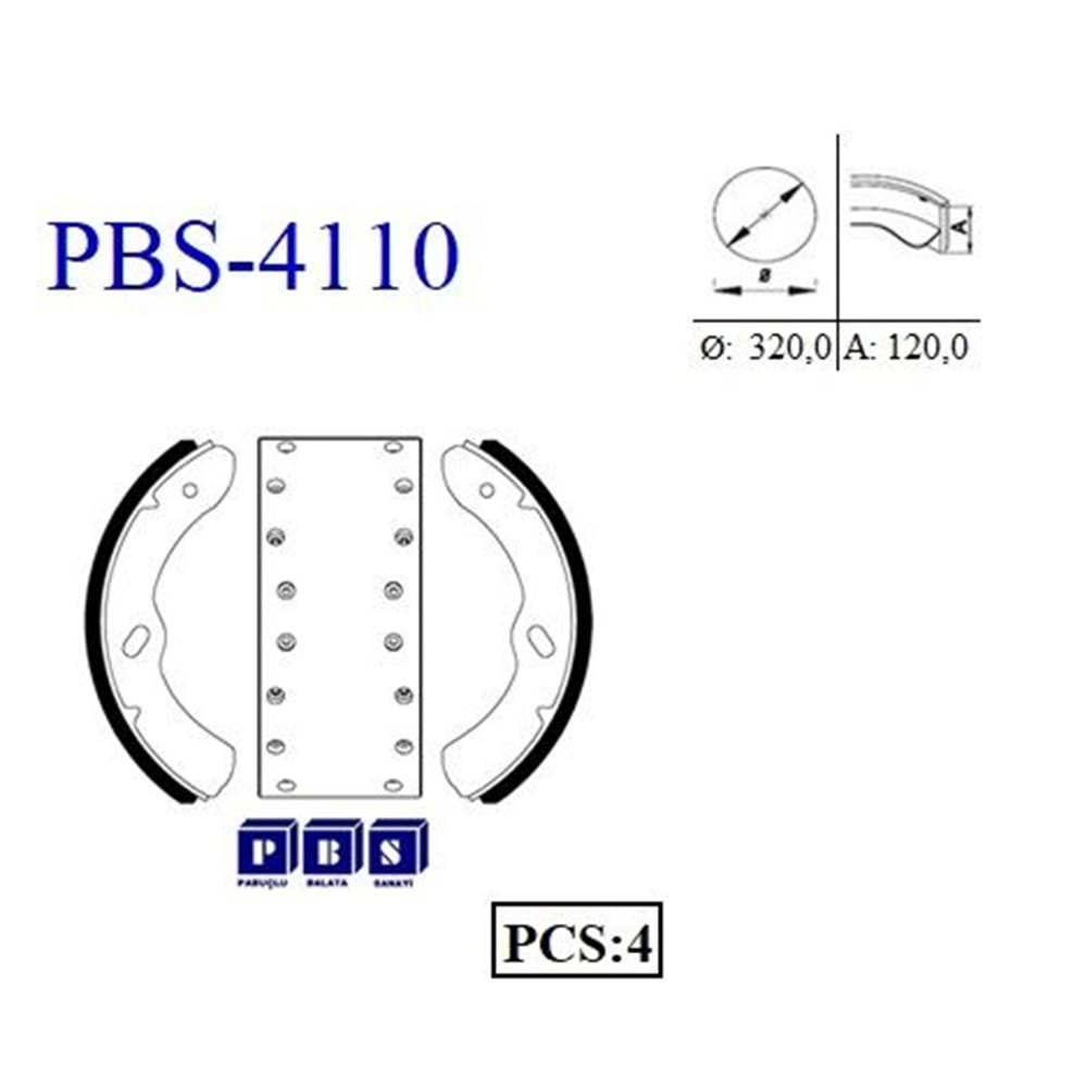 Kampana Balata Isuzu NQR, Turkuaz EM Ön Arka - PBS