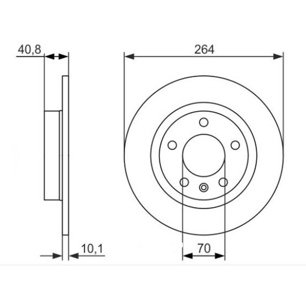 Fren Diski Opel Corsa E , Corsa D, Adam Arka - 264 MM
