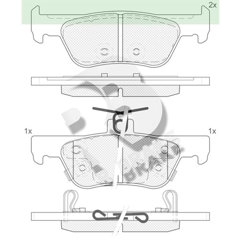 Disk Balata Honda Jazz V 20> Arka