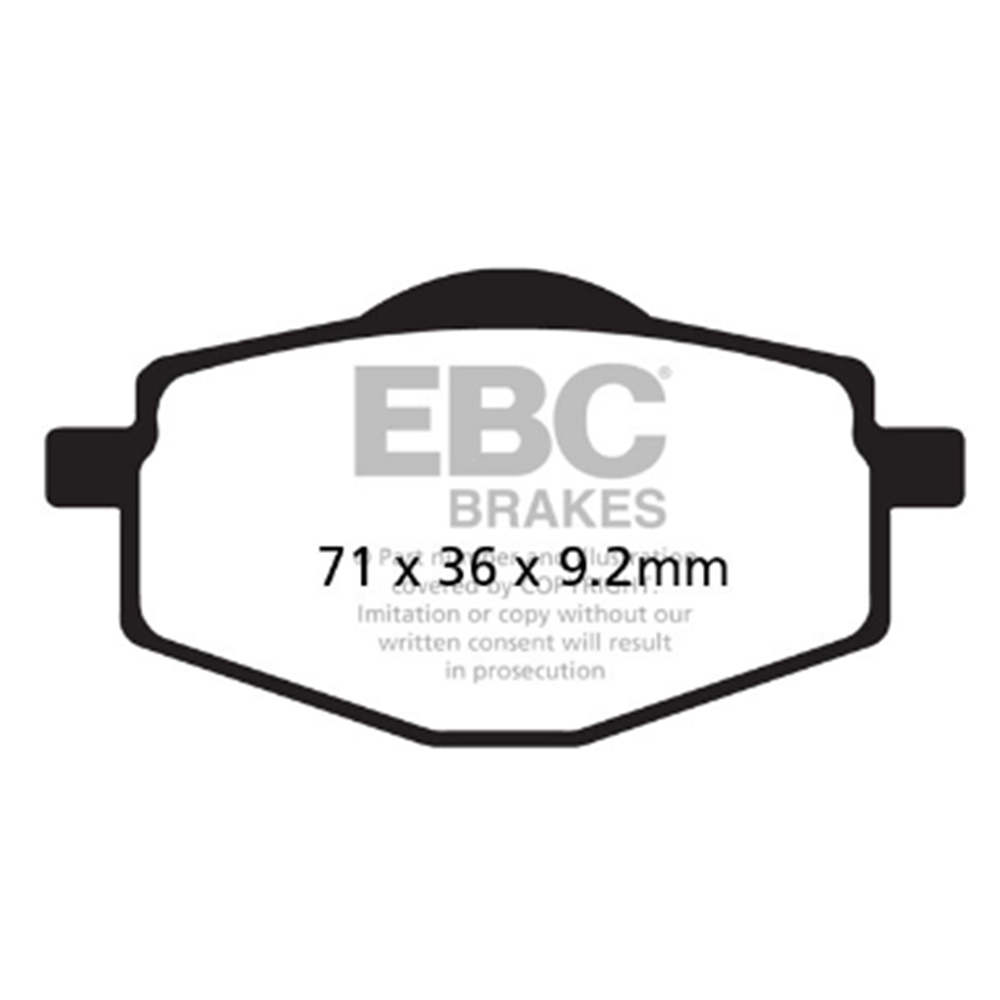 101 EBC ARKA FREN BALATASI MALAGUTI BLOG 125/160 , CENTRO 125/160 SCOOTER ARKA FREN BALATASI (SFA101)