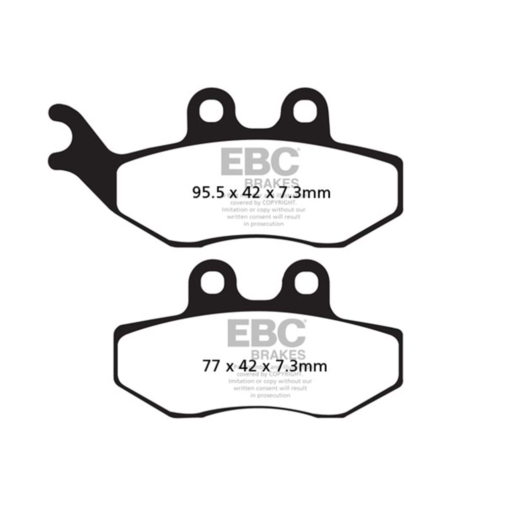 194 EBC PIAGGIO - VESPA GRIMECA CALIPER , YAMAHA XT125 X CARBON ÖN FREN BALATASI