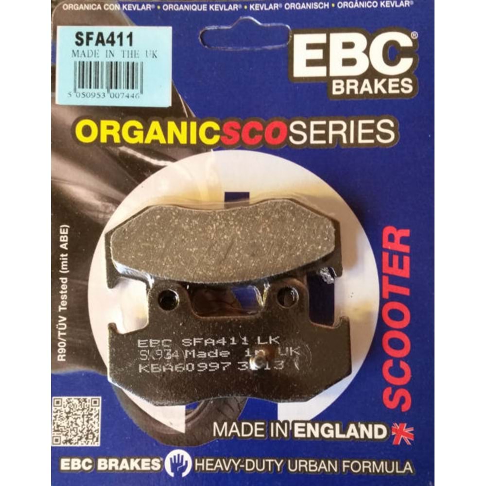 411 EBC ORGANİK BALATA ARKA SUZUKİ AN 400 Burgman 01-06 (SFA411)