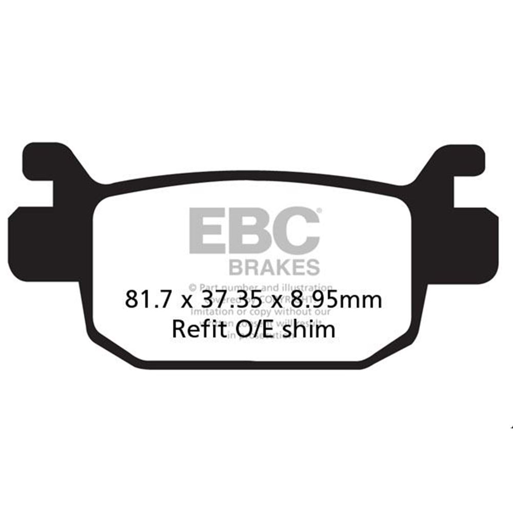 415 EBC DİSK BALATA ARKA ORGANİK HONDA FORZA 300, SH125, SH300, SH150 (SFA415)