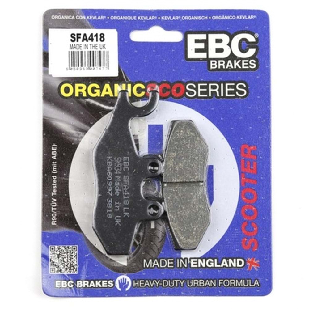 418 EBC ORGANİK FREN BALATASI ARKA PİAGGİO X EVO 250 (SFA418)