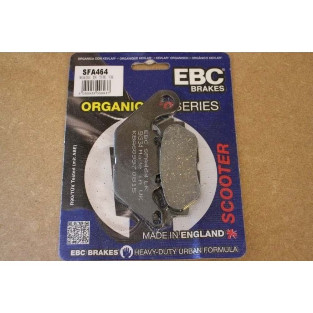 464 EBC ORGANİK BALATA YAMAHA YZFR25, MT25 ARKA, YBR125 YENİ MODEL ÖN (SFA464)