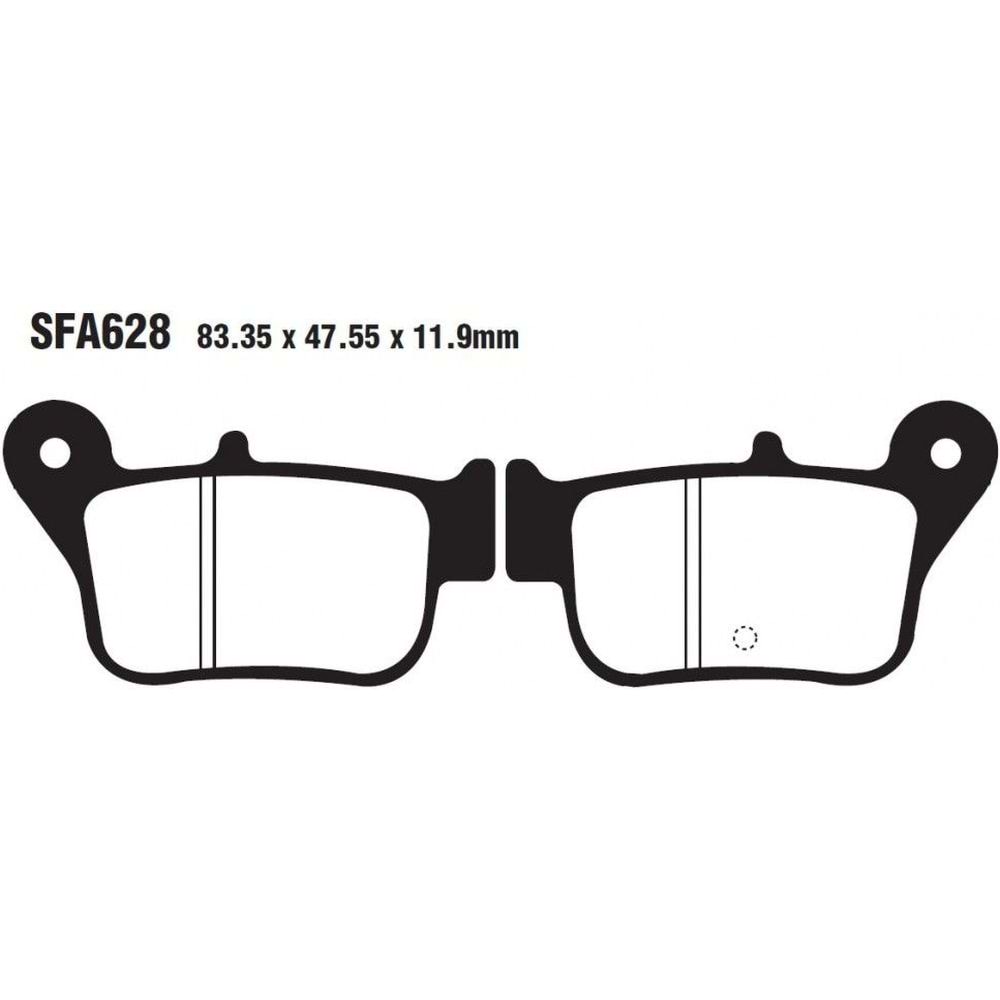 628 EBC ORGANİK BALATA ARKA WOLF250, MAX SYM400 İ, MAX SYM600 (SFA628)