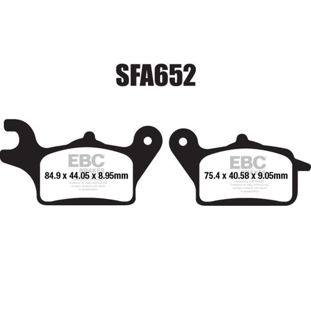 652 EBC ORGANİK BALATA ÖN SOL UYUMLU YAMAHA TRICITY 125 14-18 (SFA652)