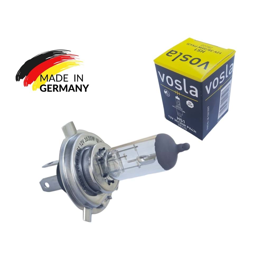 H4 CİVALI AMPUL 3 TIRNAK 12V 35*35 43T VOSLA GERMANY
