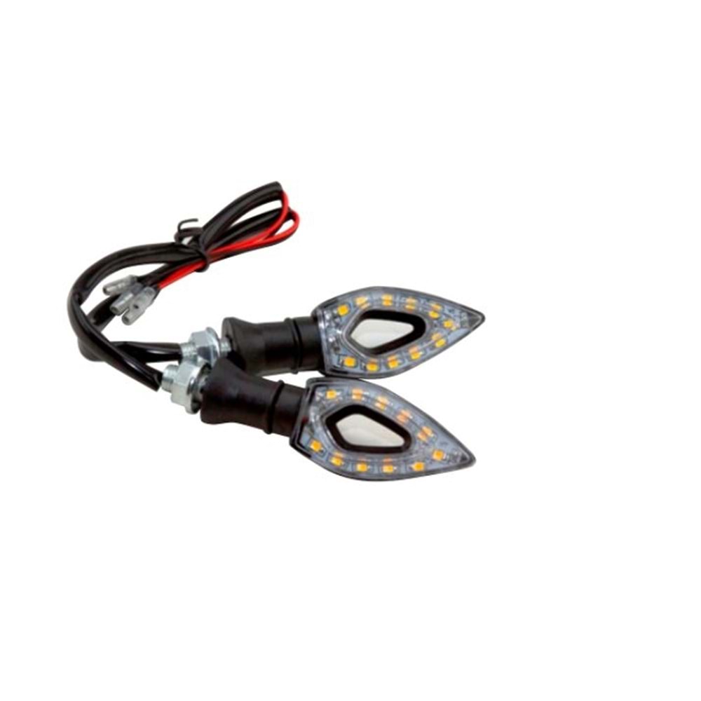 SİNYAL LED DELİKLİ SİYAH (SARI IŞIK) 2 ADET