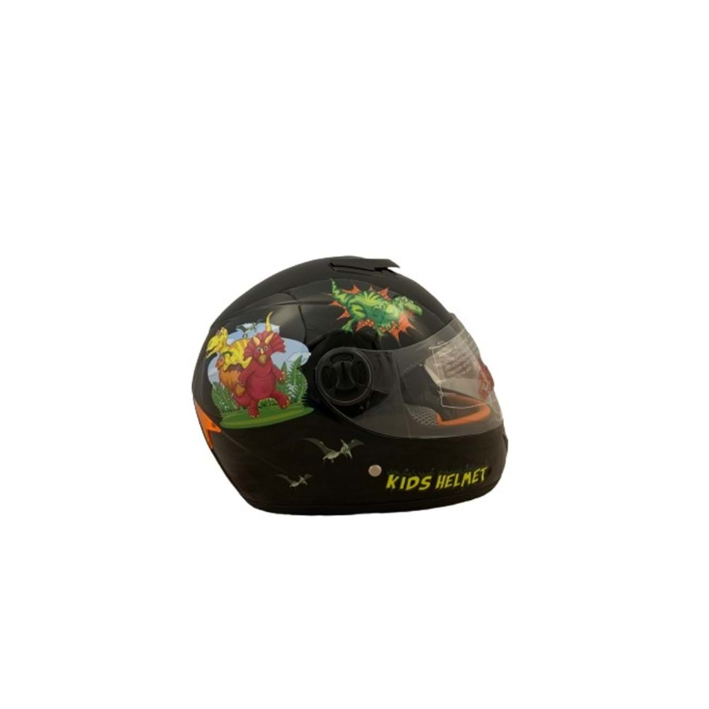 Çocuk Kaskı Full Face - Siyah - S