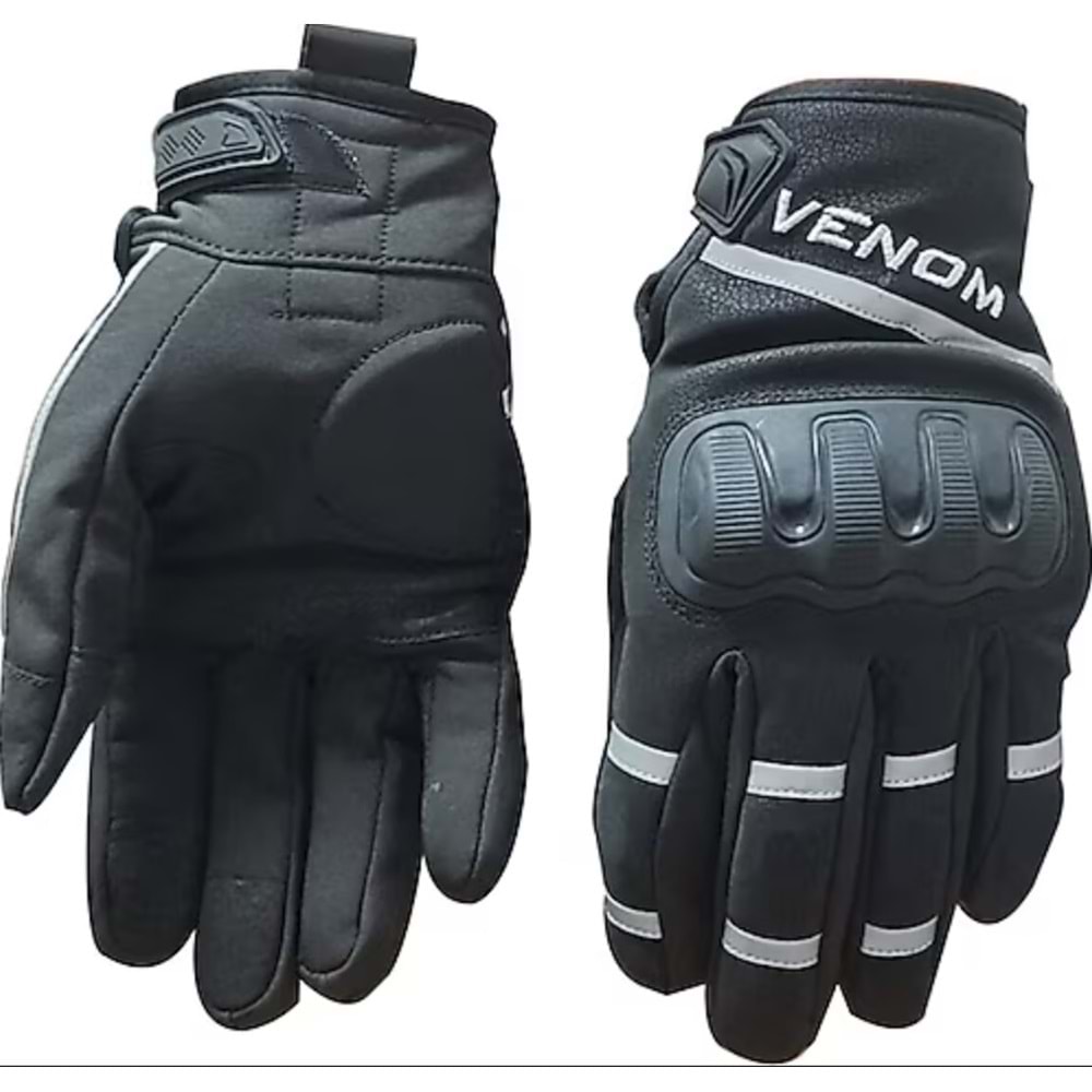 Wenom 8010 Deri Motosiklet Eldiveni - M Beden