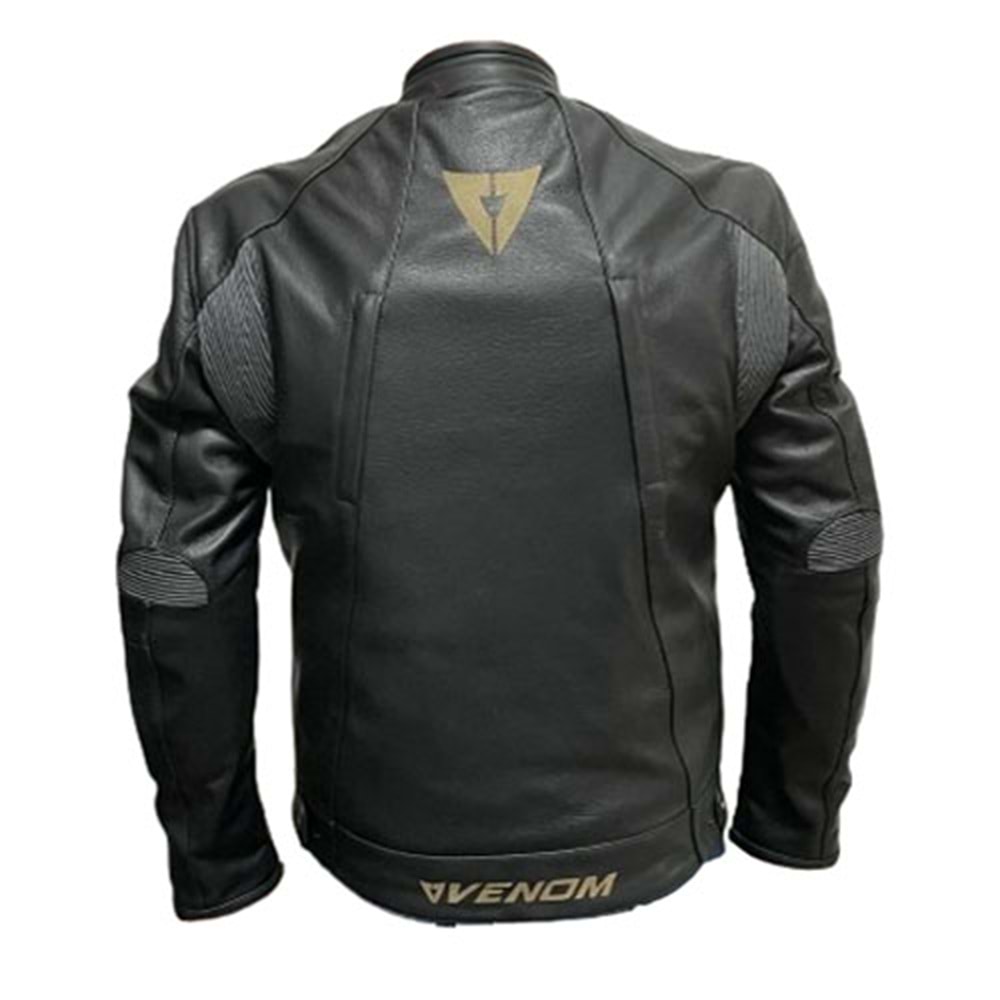 VENOM D2 RACİNG DERİ MEVSİMLİK SİYAH MONT (2XL)