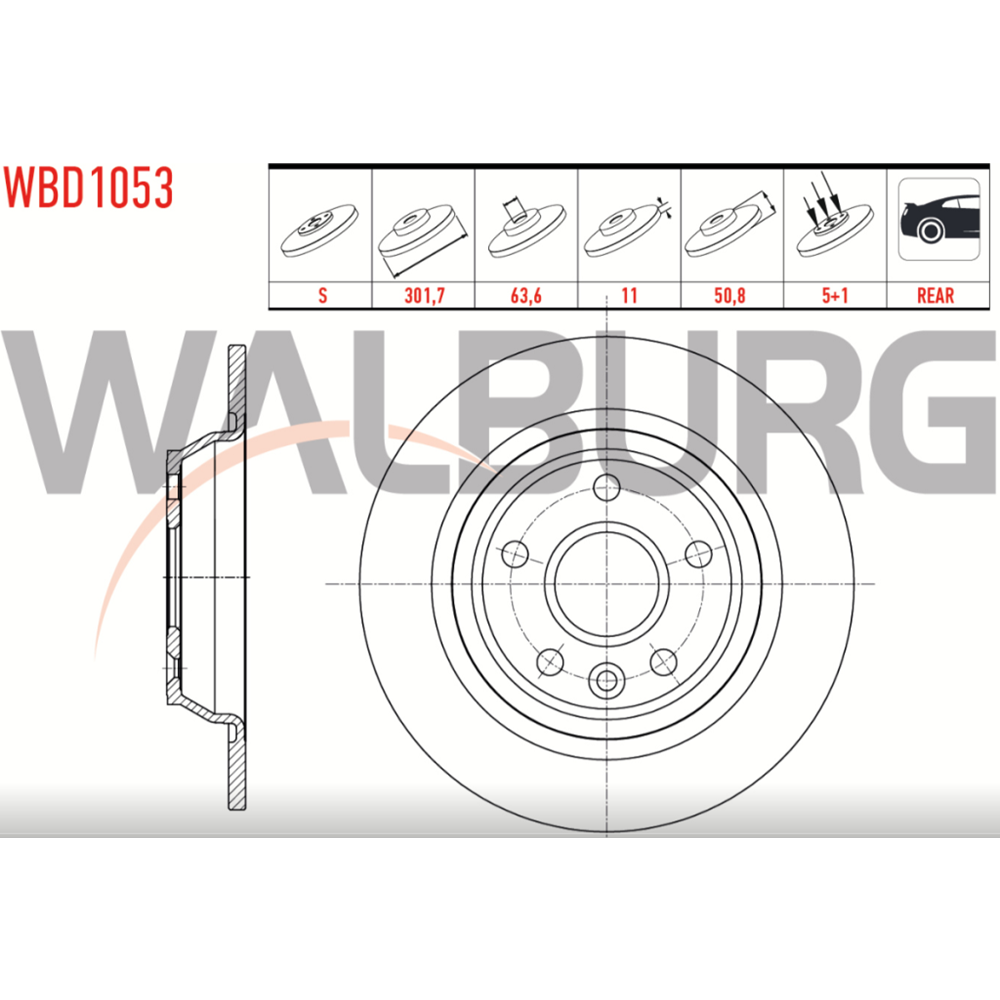 Fren Diski Ford Mondeo, C MAX, Kuga Arka - 302 MM
