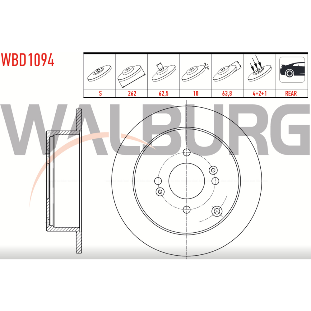 Fren Diski Hyundai Era, Getz, İ20, Kia Rio Arka - 262 MM -