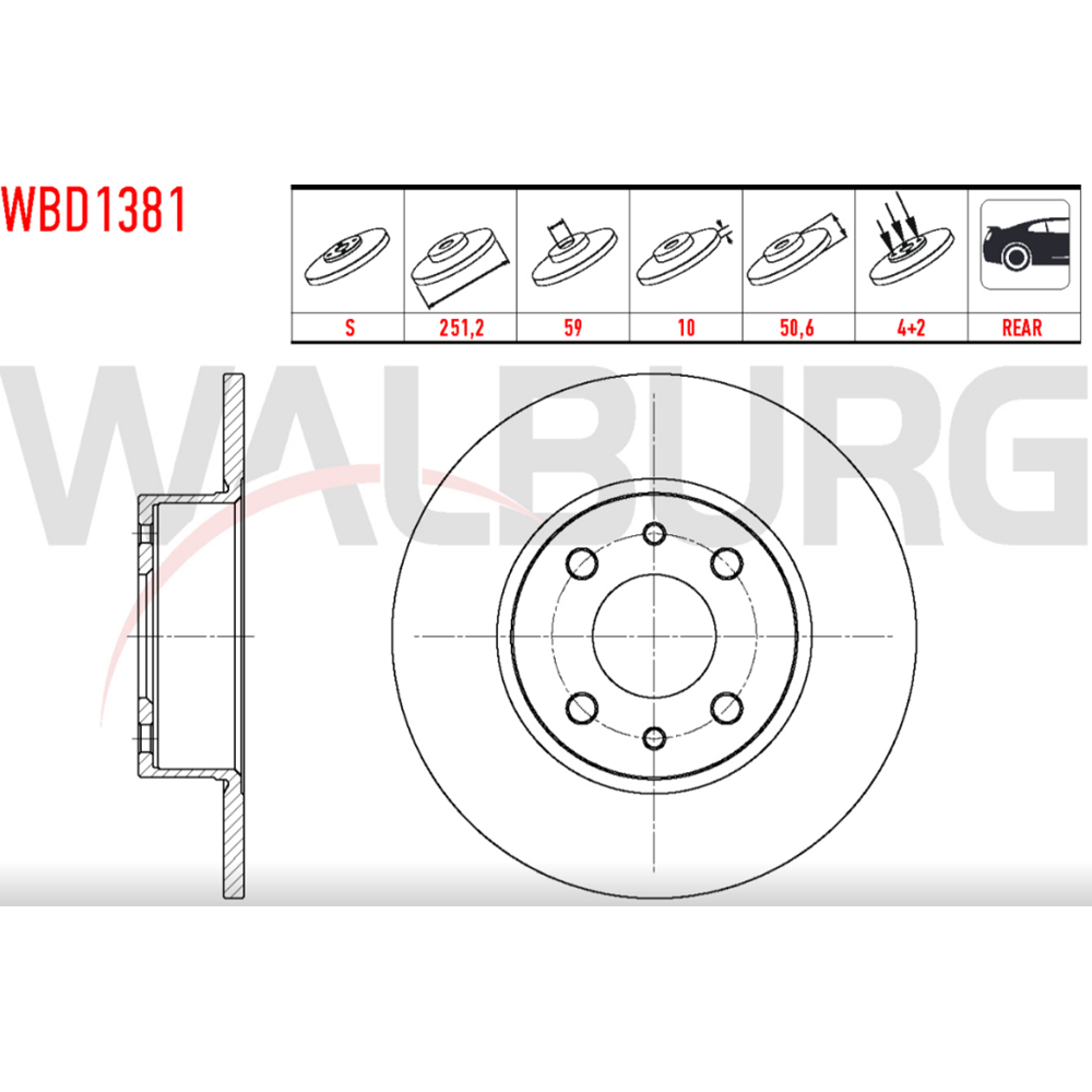 Fren Diski Fiat Linea, Stilo, Bravo, Alfa Romeo Arka - 252 MM
