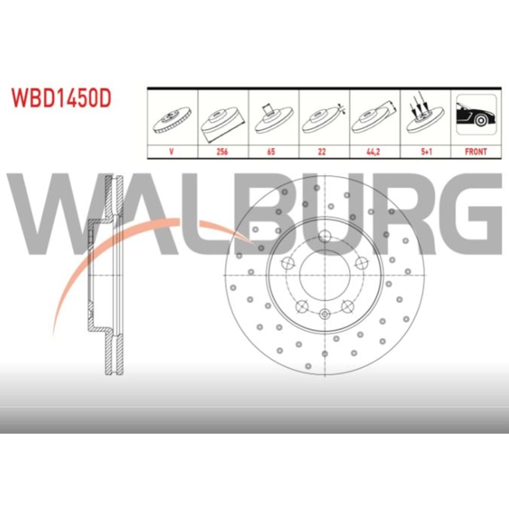 Fren Diski Vw Polo, Seat Ibiza, Skoda Scala, Audi A1 Ön (SPOR) - 256 MM