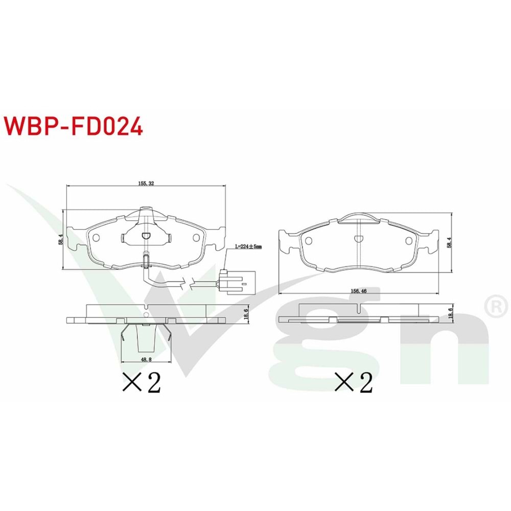 Disk Balata Ford Mondeo, Sierra Ön - WAGEN