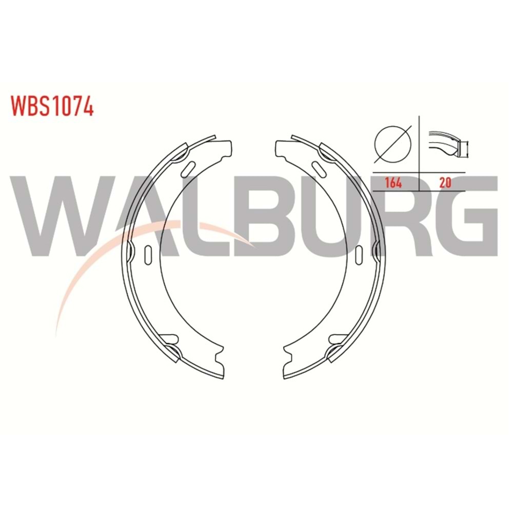 EL Fren Balata Mercedes 124, 201, 202, 190 Kasa (En : 21 mm) - WALBURG